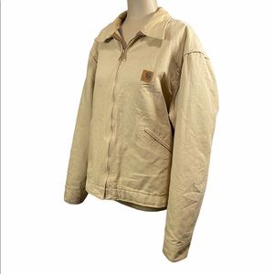 CARHARTT Tan Detroit Jacket Blanket Lined Medium